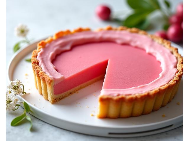 Elderflower & Rhubarb Tart